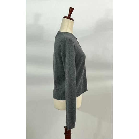 PEOPLES REPUBLIC OF CASHMERE Sz S Small Gray O Cardigan Sweater NWT - Picture 7 of 12